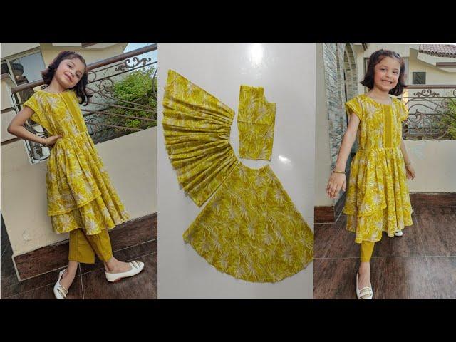 Awesome And New Pattern Baby Girl Frock Very Easy Cutting and Stitching.