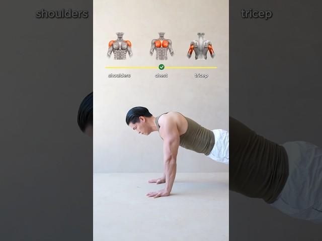 Push-ups for more SHOULDERS vs. CHEST vs. TRICEPS