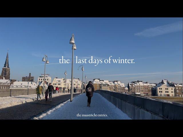 last days of winter in maastricht | thesis work, baking, nights out