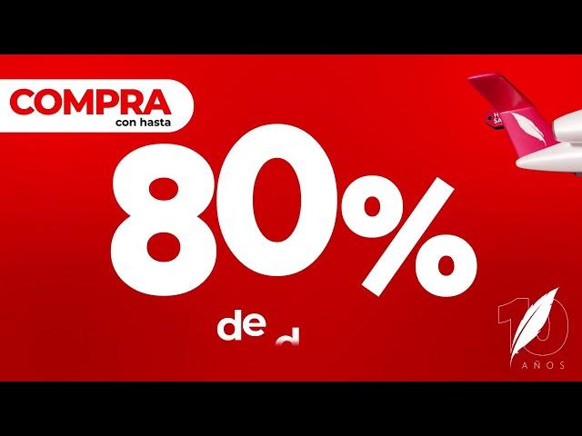 ¡Vuela con hasta 80% de descuento con TAR Aerolíneas!