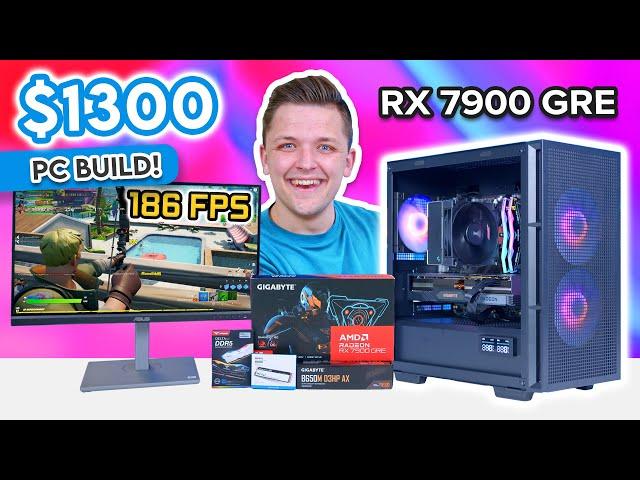 Best $1300 Gaming PC Build 2024!  [Full RX 7900 GRE Guide w/ Benchmarks]