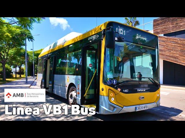 Line VB1 Bus - Barcelona, Spain - Complete trip