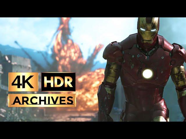 Iron Man [ 4K - HDR ] - Iron Man vs Terrorists - Gulmira Fight Scene ● Part 1 of 2 ● (2008)