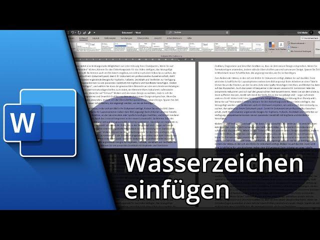 Word Wasserzeichen einfügen (& entfernen)  Tutorial