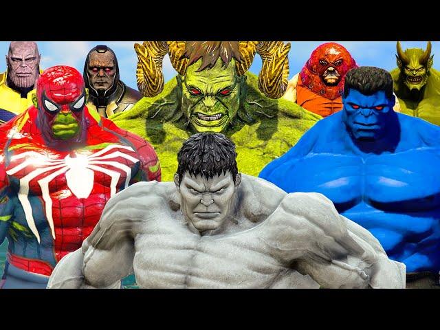 The Lucifer Hulk BREAK Blue Hulk Vs Spider Hulk and The Villains - Epic Battle