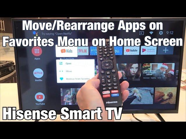 Hisense Smart TV: How to Move Apps on Favorites menu on Home Screen