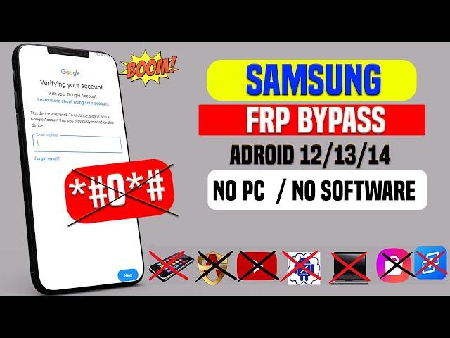 Finally New Method2024 || Samsung Frp Bypass Android 12/13 Without pc|Google Account Remove/*#0*#.