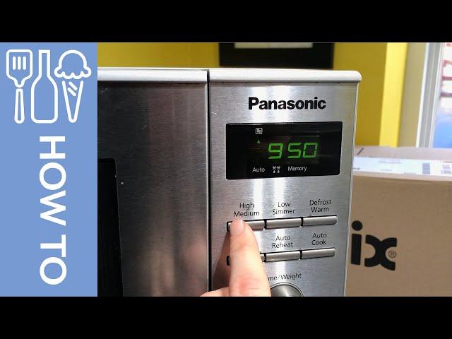 How to adjust temperature and time on Panasonic inverter microwave