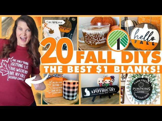 20 NEW Fall Dollar Tree DIYS  Fall Cricut DIY Decor + free cut files!