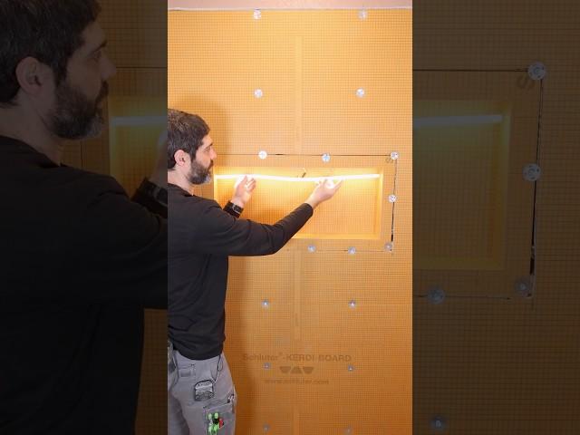 Schluter LED Niche Installation Tips - #shorts #schlutersystems #homerepairtutor #brandpartner