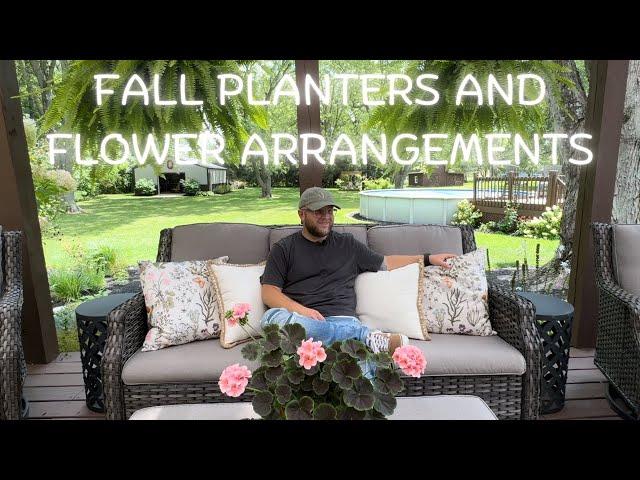 FALL PLANTERS, FLOWER ARRANGEMENTS AND A NIGHTTIME TOUR OF MY GREENHOUSE