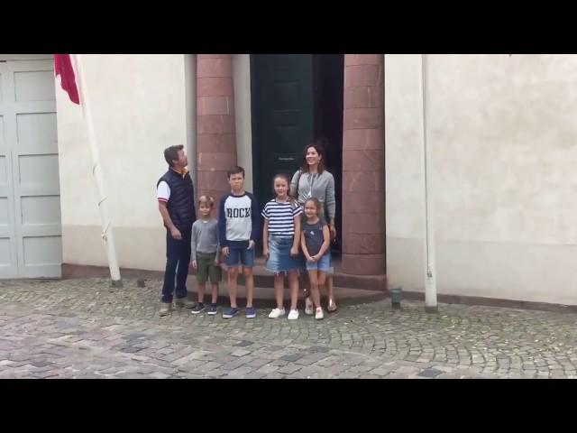 Crown Prince Frederik, Crown Princess Mary and their children visit Faaborg Museum