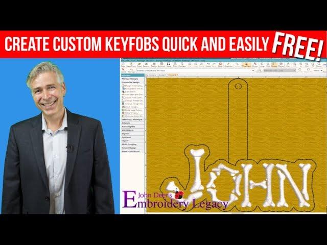 How to Create Custom Embroidery Key-Fob Tutorial!