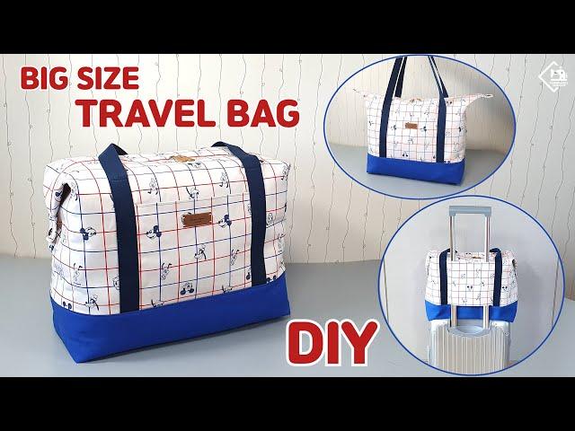 DIY BIG SIZE TRAVEL BAG / How to make a travel luggage/ sewing tutorial [Tendersmile Handmade]