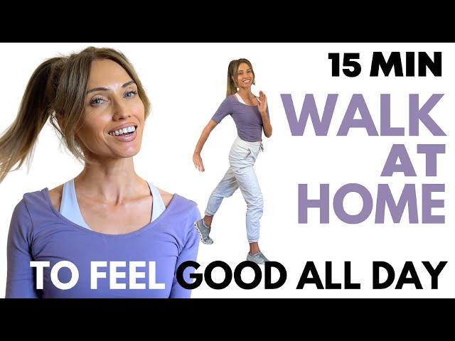 Get Happy with 1 Mile Walk at Home - Energy Boosting Walking Workout