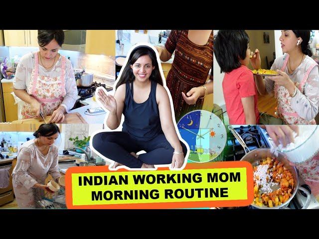 INDIAN WORKING MOM 5 AM MORNING ROUTINE~BREAKFAST, LUNCH, CLEANING, YOGA ROUTINE~INDIAN MOM VLOGS