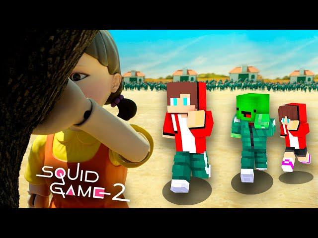 JJ and Mikey inside SQUID GAME 2 season 2  MAIZEN :  In Minecraft Animation