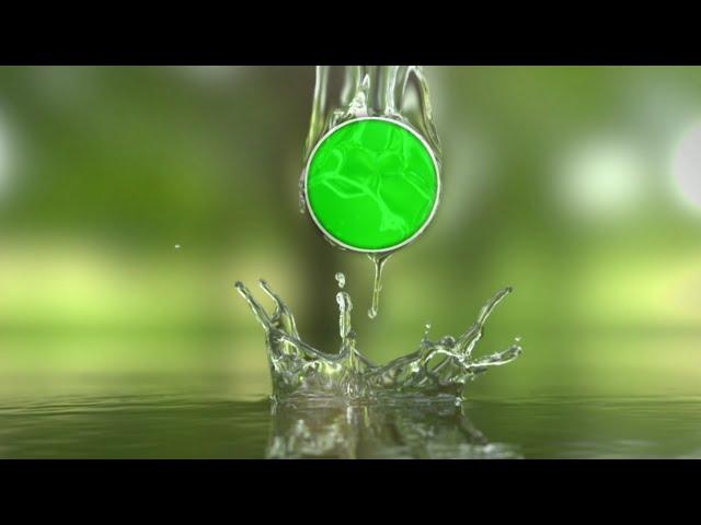 Water drop Intro Templates Green Screen video 4K || Crazy Editor