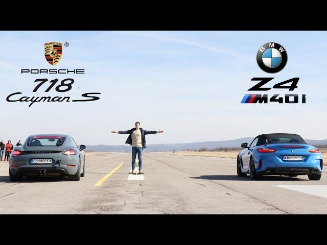 DRAG RACE! Porsche 718 Cayman S v BMW Z4 M40i