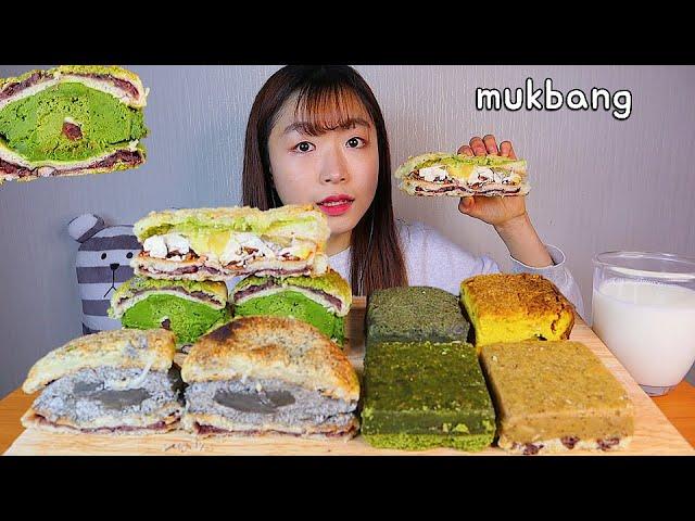 MUKBANG 투떰즈업 말차꾸러기 임자앙품어떡 꾸덕바 말차 단호박 크럼블 디저트 먹방 BREAD CRUMBLE Dessert asmr パン·クランブル  咀嚼音