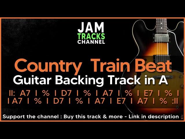 Country Train Beat Guitar Backing Track in A