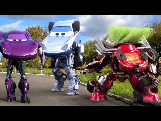 McQueen TRANSFORMERS  in Real Life Disney Cars all PIXAR