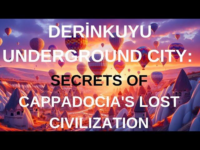 Derinkuyu Underground City: Secrets of Cappadocia's Lost Civilization