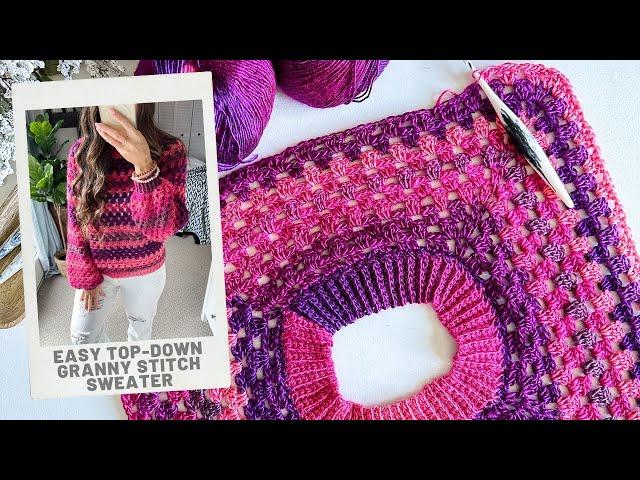 Easy Crochet Granny Stitch Sweater