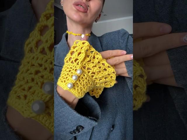 АЖУРНЫЕ МАНЖЕТЫ КРЮЧКОМ - подробный мк на моем канале. Подписывайся!  #ажурныеманжеты