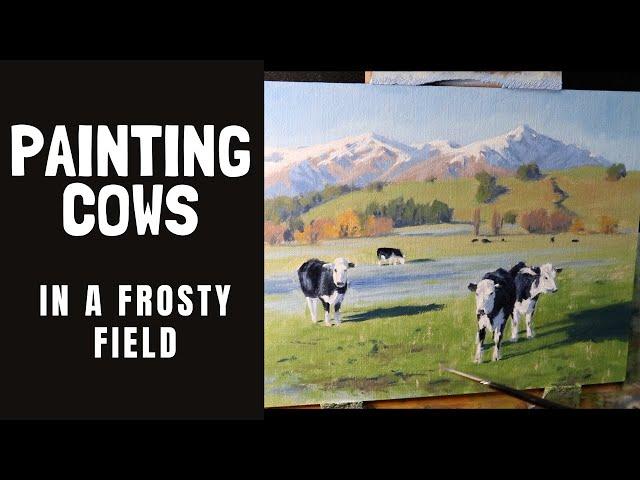 PAINTING COWS in a Frosty Field