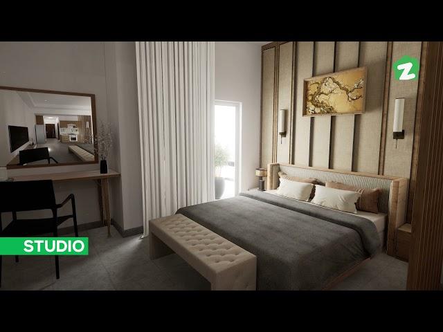 Zameen Ace Mall – Studio apartment 3D walkthrough