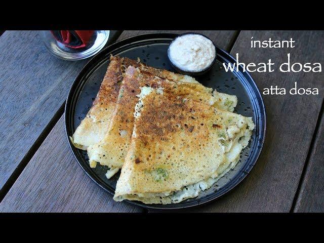 wheat dosa recipe for diabetes | instant wheat flour dosa | godhuma dosa or godhi dose