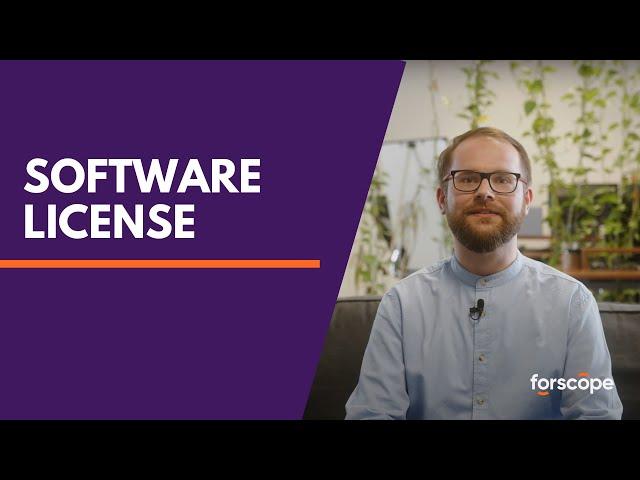 What is a software license and what types are available?