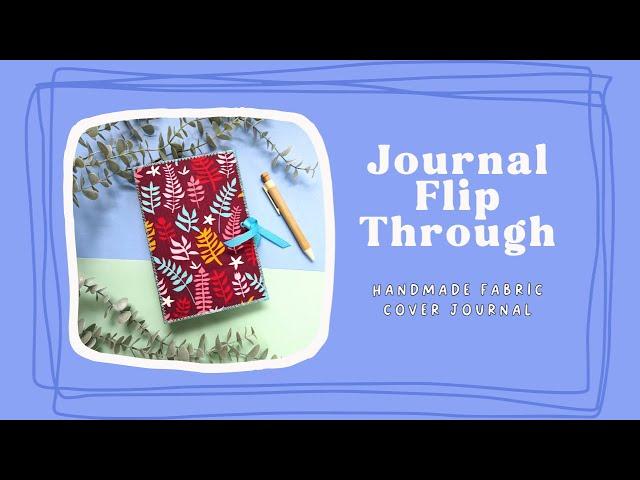 Handmade Fabric Cover Journal - CORNFLOWER LANE JOURNALS