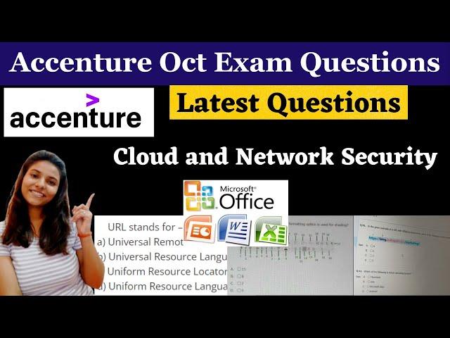 Common Application and MS Office Questions | Cloud and Network Security Questions asked in accenture