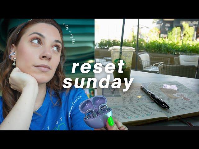 day in my life  reset sunday, aesthetic unboxing Huawei FreeClip, journaling, reading vlog