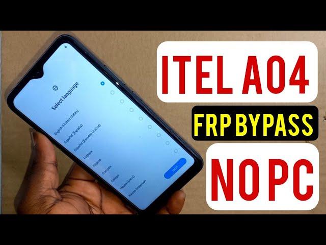 Itel A04 (A632w, A662L) Frp Bypass/Google Account Remove Without Pc || Android 12 & 13