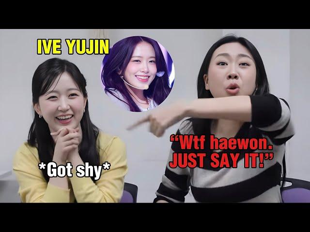 YOUNGJI got so frustrated at shy HAEWON when asking IVE YUJIN to be her friend