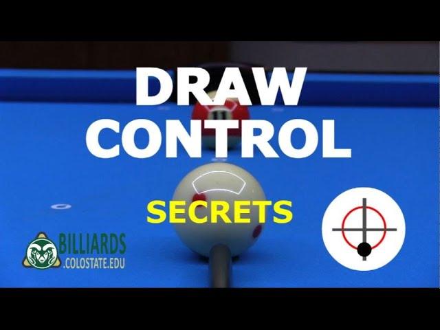 DRAW SHOT CONTROL … How to Be Accurate and Consistent Using Backspin