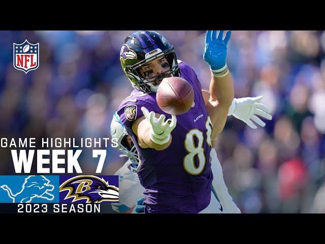 Detroit Lions vs. Baltimore Ravens Game Highlights | NFL 2023 Week 7