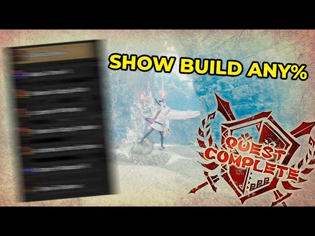 How speedrunners show their build in Monster Hunter Rise