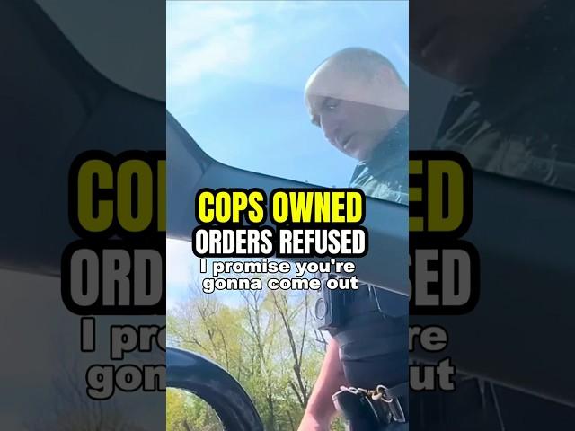 Traffic Stop Cops Owned "I'M NOT GETTING OUT"! First Amendment Audit