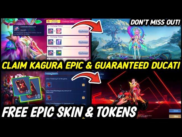 Get FREE Kagura Epic Skin Now + FREE Ducati Tokens Event (Phase 2)! - MLBB