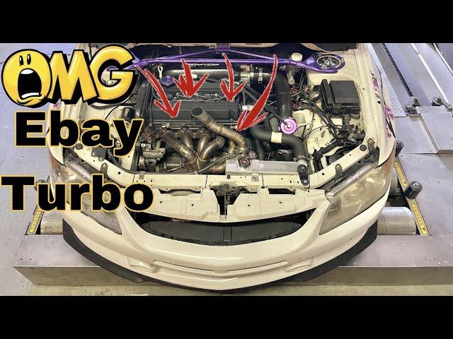 Built Evo 8 on a EBay turbo hits the dyno & makes minimum power