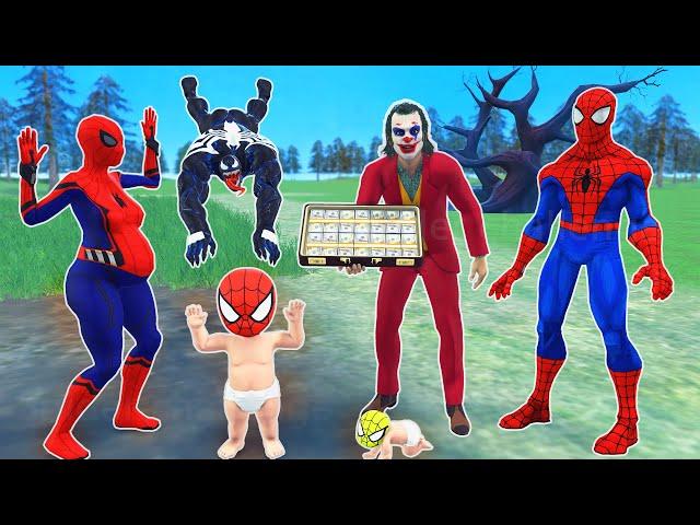 team spider man vs bad guy joker ► family spider-man Rescue kid spiderman from joker venom