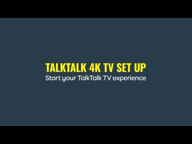 TalkTalk TV 4K Box - Setup
