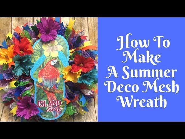 Wonderful Wreaths: Deco Mesh Summer Wreath