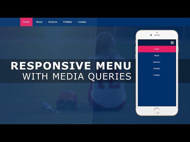 Responsive Navigation Bar with HTML CSS and Javascript | Responsive Menu