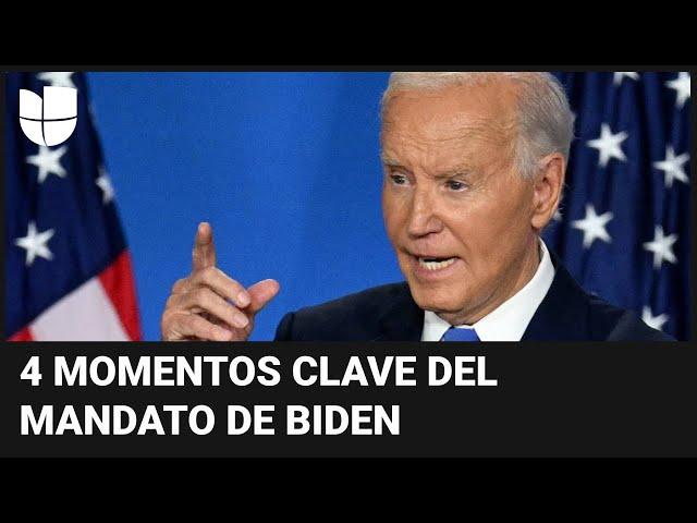 Biden renuncia a la candidatura: estos han sido los 4 momentos clave de su mandato