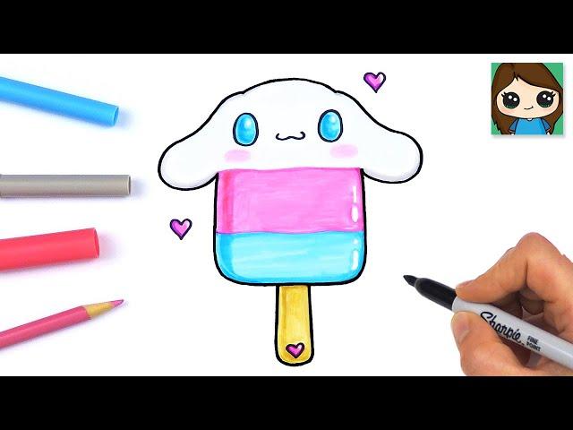 How to Draw Cinnamoroll Popsicle Ice Cream | Sanrio